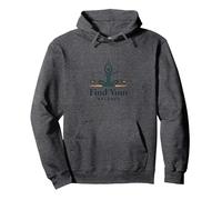 Encuentra tu Equilibrio: Yoga y Justice Harmony Logo Sudadera con Capucha, Unisex para Adultos, Jaspeado Oscuro, XXL