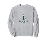 Encuentra tu Equilibrio: Yoga y Justice Harmony Logo Sudadera, Unisex para Adultos, Gris Jaspeado, XXL