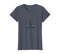 Encuentra tu Equilibrio: Yoga y Logotipo de armonía de Justicia Camiseta, Mujer, Azul Jaspeado, 3XL
