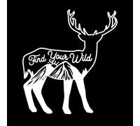 Encuentra tu eslogan salvaje Pegatinas de grabado 54.6x60.3cm Decoración de tiendas Blanco