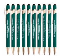 Encuentra tu fuerza diaria: Bolígrafos premium con versículos bíblicos (10 unidades), set de 2025, bolígrafo retráctil con citas para hombres y mujeres, ideal como recuerdo de oficina(Verde)