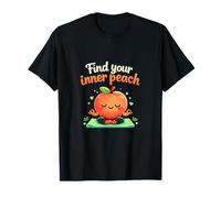Encuentra tu meditación Interior de melocotón Lindo Arte de Yoga de melocotón Camiseta
