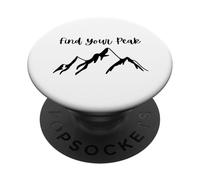 Encuentra tu Pico Arte Minimalista Montaña, Senderismo, Naturaleza PopSockets PopGrip Adhesivo