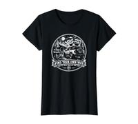 Encuentra tu Propio Camino Bigfoot Overlanding Adventure 4x4 Off-Road Camiseta gráfica económica, Mujer, Negro, L