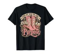 Encuentra tu propósito Botas Vaqueras Rosas Estilo Occidental Camiseta