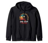 Encuentra tu punto de apoyo y sigue escalando rock boulder vintage Sudadera con Capucha