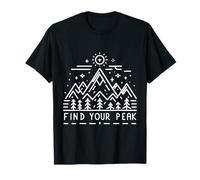 Encuentra tu senderismo de montaña retro Peak Camiseta