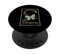 Encuentra tu Voz | Patología del Habla y lenguaje SLP Butterfly PopSockets PopGrip Adhesivo
