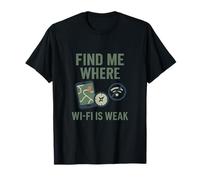 Encuéntrame Donde el Wi-Fi es débil Reunión Familiar Gráfico Camiseta