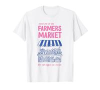 Encuéntrame en el mercado de agricultores Hablemos de verduras divertido Camiseta