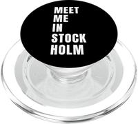 Encuéntrame en Estocolmo Suecia Tipografía Retro Vintage PopSockets PopGrip para MagSafe
