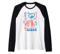 Encuéntrame en la Camiseta Ocean Boho Beach Vacation Snorkeling Camiseta Manga Raglan