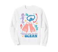 Encuéntrame en la Camiseta Ocean Boho Beach Vacation Snorkeling Sudadera