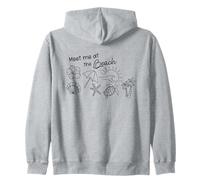 "Encuéntrame en la playa" Tropical Ocean Surf Sea Turtle Summer Sudadera con Capucha