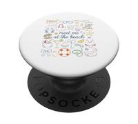 Encuéntrame en la Playa Vibes de Vacaciones de Verano PopSockets PopGrip Adhesivo