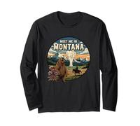 Encuéntrame en Montana Bear Mountains Nature Design Manga Larga