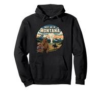 Encuéntrame en Montana Bear Mountains Nature Design Sudadera con Capucha