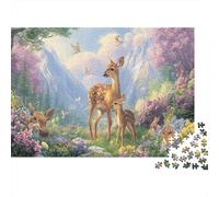 Encuentro de Animales primaverales Puzzle 1000 Teile 52x38cm/1000pcs, - Creativo Juego Antistrés, Educativo Y Ideal para Decorar El Hogar, Regalo para Adultos Y Niños