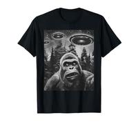 Encuentro De Gorila Con OVNI En El Bosque Camiseta