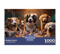 Encuentro de Perros Puzzle de 1000 Piezas Puzzle para Adultos Papel Juego Interior Relajación Decoración Hogar Regalo 38x26cm/1000pcs