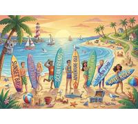 Encuentro de Surf al Atardecer Puzzle De Madera 1000 Piezas Adultos Y Niños,Rompecabezas,Desafío,14 Años+,Madera,Deco Pared,Regalo Ideal,Anti-estrés,Relax,Reto,Educativo (75x50cm)