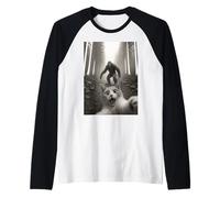 Encuentro Felino Sasquatch Camiseta Manga Raglan