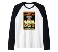 Encuentros cercanos del Fantasma alienígena Maldito Halloween Camiseta Manga Raglan