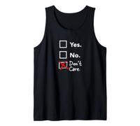 Encuesta: No me Importa, sí, no, Gracioso, sarcástico, irónico. Camiseta sin Mangas