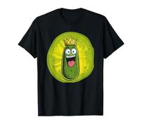 Encurtido riendo con corona para reyes Camiseta