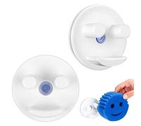 Encuryna Soporte para esponja de cocina, 2 unidades de soporte de esponja sonriente con ventosas, instalación de ventosa para lavabo, organizador de esponja para cocina, esponjas no incluidas