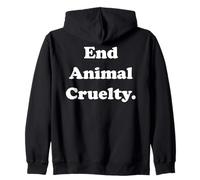 End Animal Cruelty Statement for Awareness Sudadera con Capucha