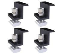 End Clamps Solar Panel Mount Set of 4 Including Screws Z-shaped Adjustable 30 mm Solar Module Edge Clamps for PV Solar Module Fixings on the Roof for Motorhome Roof Camping Plata