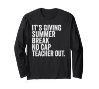 End of School It’s Giving Summer Break No Cap Teacher Out Manga Larga