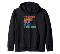 End of School It’s Giving Summer Break No Cap Teacher Out Sudadera con Capucha