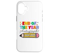 End Of The Year Autographs 2024-2025 Last Day of School Carcasa para iPhone 16 Plus