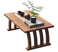 End Tables Mesa De Centro Mesa Auxiliar Mesa Baja Mesa De Centro Japonesa Retro Mesa De Tatami para Sala De Estar Mesa De Café Zen Ventanal De Sala De Estar (Color : Brown, Size : 60×37×31cm)
