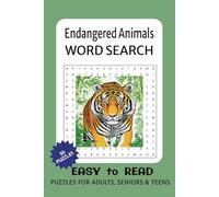Endangered Animals Word Search Puzzle Book: Word searches with easy to read print about Endangered Animals for Mental Exercise, Relaxation and Education.