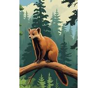 Endangered Forest Wildlife Notebook: Pine Marten Journal - 6x9” College Ruled Softcover, Nature-Themed Animal Tracker & Writing Journal (120 Pages): A ... pine marten, perfect for students, writers
