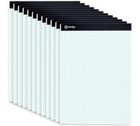 Enday Bloc de papel gráfico, paquete de 12, tamaño carta, papel cuadrícula cuádruple de 4 x 4, blocs de papel gráfico de 8.5 x 11 pulgadas con perforaciones fáciles de rasgar, bloc de notas de papel
