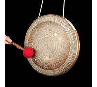 ENDBAG gong gong tibetano Latón, tallado a mano con un mazo/sonido especial/hecho a mano/ideal para el hogar o la oficina(Color:1,Size:)