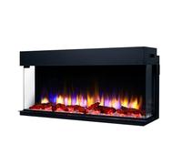 Endeavour Fires Chimenea Eléctrica Rosedale 3D de 40"/1030mm para Pared Multimedia con Múltiples Colores de Llama, Juego de Troncos y Cristales, Control Remoto Programable de 7 Días