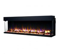 Endeavour Fires Chimenea Eléctrica Rosedale 3D de 60"/1530mm para Pared Multimedia con Múltiples Colores de Llama, Juego de Troncos y Cristales, Control Remoto Programable de 7 Días