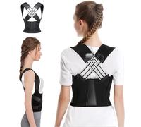 Enderezador de espalda para corrección de postura - Corrector de postura ajustable con soporte lumbar, soporte de espalda transpirable contra dolor de hombros y cuello (Medium)