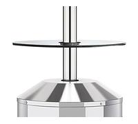 Enders Mesa auxiliar elegante para Estufa de Gas Elegance con diámetro de 37 cm - Mesita auxiliar ajustable en altura de vídrio irrompible para estufas de gas de exterior #5062