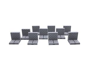 EnderToys Bloqueo de Azulejos de mazmorra Ãƒ¢ââ€š¬ââ‚¬Å“ Azulejos de Borde (10 Piezas), Terrain Scenery Mesa 28 mm Miniaturas Juego de rol, 3D Impreso pintable