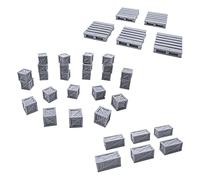 EnderToys Cajas y paletas rústicas, Paisaje de Terreno para Mesa de 28 mm, miniaturas de Juego de Guerra, Impreso en 3D y se Puede Pintar