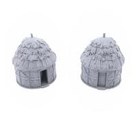 EnderToys Printable Scenery - Pequeña casa redonda impresa en 3D, paisaje RPG y terreno de juego de guerra, miniaturas de 28 mm