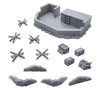 EnderToys Siege The Shore, Terrain Scenery para Mesa de Juego de Guerra miniaturas de 28 mm, Impreso en 3D y pintable