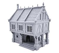 EnderToys Ulvheim Small Merchant House por Terrain4Print, mesa impresa en 3D, paisaje RPG y terreno de juego de guerra, miniaturas de 28 mm