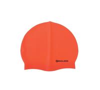 Endless EL1019 Classic Comfortable Plain Silicon Swimming Cap | Orange | Material : Silicon | Elastic Waterproof Swimming Cap for Long and Short Hair with Thicker Edge | For Adults, Women and Men